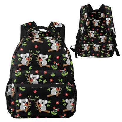 Outdoor Sports Travel Backpack Leaves Flowers Cartoon Koala, Lightweight Daypack for Men Women Gym and Beach - color: Pattern (231)