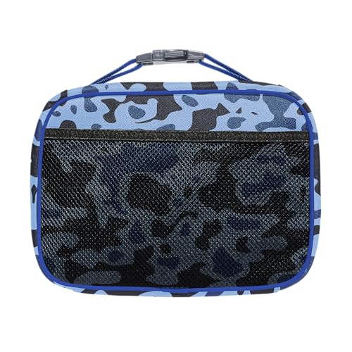adidas Foundation School Lunch Bag – Insulated Lunchbox, 6L - color: Flow Blur/Signal Orange