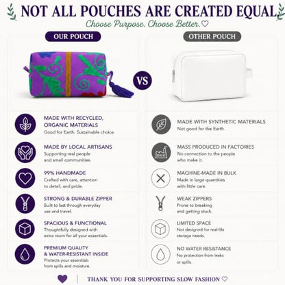 Huar Travel Makeup Bag- Large Capacity Cosmetic Bags for Women - color: Purple