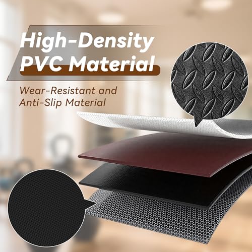 Walking Pad Mat for Carpet and Hardwood Floors, 0.25" Thick Foldable Treadmill Mat for Floor Protection, Non-Slip High Density for Bike, Elliptical, Home Gym Use - size: 55"L x 23.6"W x 0.3"Th