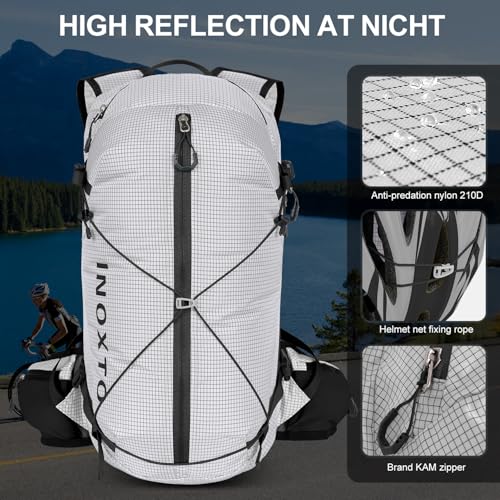 IX INOXTO Hydration Backpack, 20L Multipurpose Hiking Backpack with 2L Water Bladder, Water Backpack Insulated Hydration Pack Ideal for Hiking and Cycling - color: White