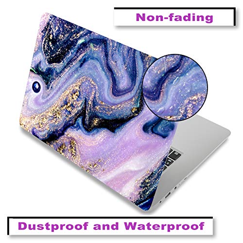 ArtSo Laptop Skin Sticker Decal,16.5” 17” 17.3 inch Laptop Universal Netbook PC Notebook Vinyl Reusable Skin Sticker Cover Art Case Protector Personalized, Free 2 Wrist Pad,Purple Marble - color: Purple Marble