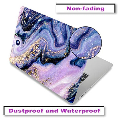 ArtSo Laptop Skin Sticker Decal,16.5” 17” 17.3 inch Laptop Universal Netbook PC Notebook Vinyl Reusable Skin Sticker Cover Art Case Protector Personalized, Free 2 Wrist Pad,Purple Marble - color: Purple Marble
