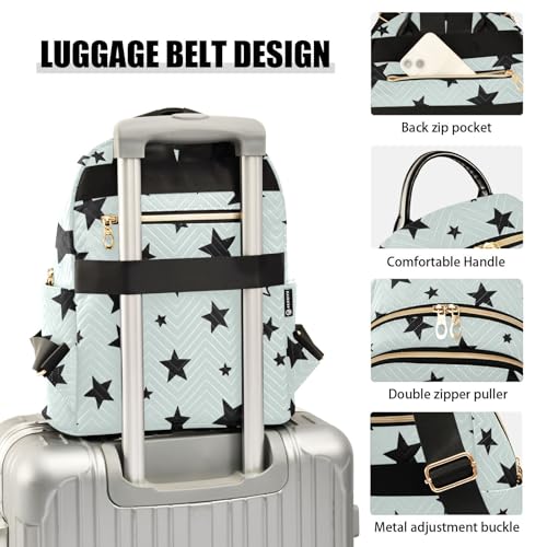 ALAZA Mini Backpack Purse for Women Lightweight Girls Small Size Zebra Stripe Star School Teens College Traveling - color: Zebra Stripe Star, size: Small