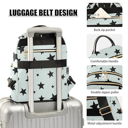 ALAZA Mini Backpack Purse for Women Lightweight Girls Small Size Zebra Stripe Star School Teens College Traveling - color: Zebra Stripe Star, size: Small