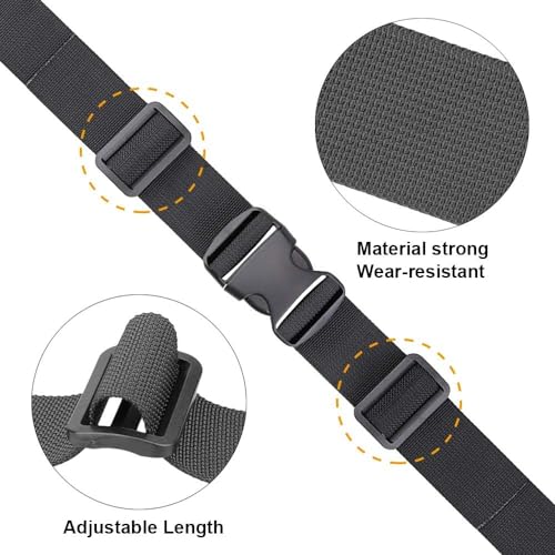MAGARROW 1.5" Utility Luggage Straps with Buckle Adjustable, 4-Pack (Black, 1.5 in x 3.2 ft) - color: Black, size: 1.5 in x 3.2 ft