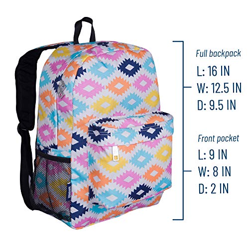 Wildkin 16-inch Kids Backpack – Durable, Padded & Spacious School Bag for Boys & Girls - Aztec - color: Aztec