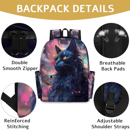 QsirBC Cat Animal Pattern Small Travel Backpack Casual Daypack Backpacks Lightweight Waterproof College Bookbags for Women Gift - color: Cat Animal Pattern