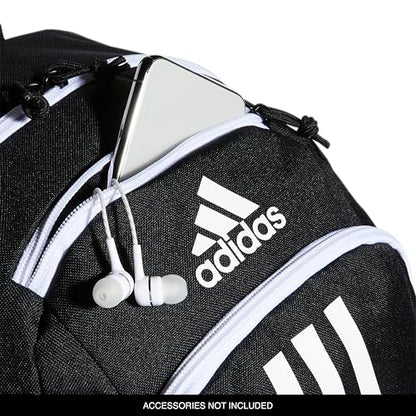 adidas Creator School Backpack for Girls & Boys — Durable Bookbag - color: Black/White