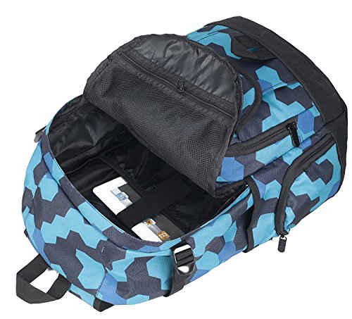 rickyh style School Backpack Travel Bag for Men & Women Lightweight College Back Pack with Laptop Compartmen - color: 04hexagon Blue