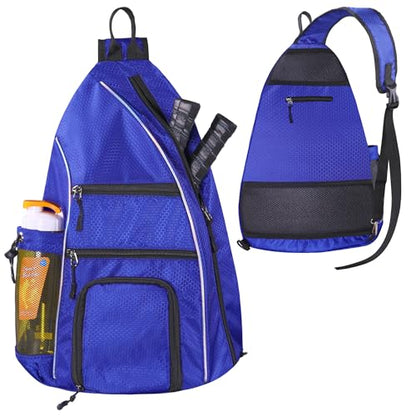 Pickleball Bag - Pickleball Bags for Women Men - Pickleball Backpack - Travel Pickleball Paddle Case, Pickle Ball Bag for Pickleball Paddle Tennis Racket, Protable Pickleball Sling Bag - color: Blue
