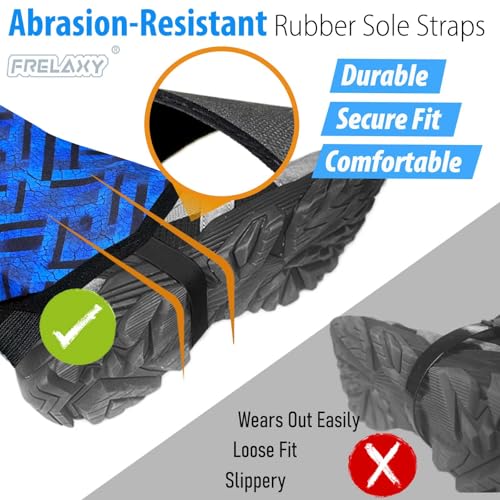 Frelaxy Ultralight Trail Gaiters for Hiking & Running – Breathable, Wear-Resistant Low Shoe Gaiters, Protect Feet from Rocks, Mud, Dust & Debris - color: Blue/Black