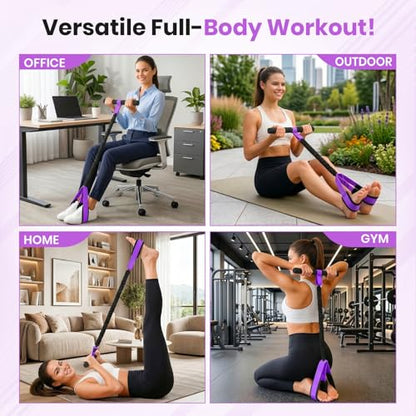 Premium Resistance Bands with Handles, 75LBS Heavy Duty Exercise Pedal Band for Full Body Workout, Legs and Arms Training, Pull Up Assistance Gym Equipment, Home Pilates Board Tool