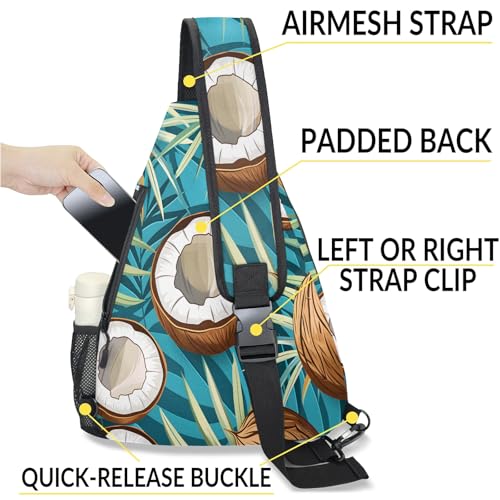 Pickleball Bag for Women Men Adjustable Crossbody Sling Backpack Hold Pickleball Paddle Water Bottle - color: Multicolor 18