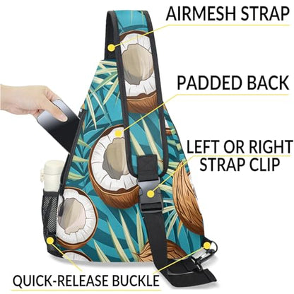 Pickleball Bag for Women Men Adjustable Crossbody Sling Backpack Hold Pickleball Paddle Water Bottle - color: Multicolor 18