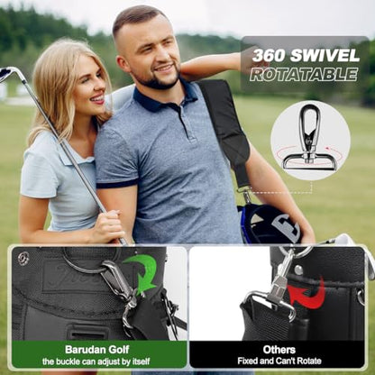 barudan golf Bag Strap Replacement Universal Single Shoulder Strap fits for All Brand Golf Bags (Black)