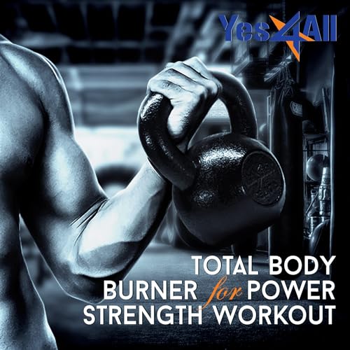 Yes4All Kettlebell Sets, 5 - 10 - 15 - 20 - 25 - 30 LB Cast Iron Strength Training Kettlebells, Wide Handles & Flat Bottom, Multi-Level from Beginners to Pros for Strength Training & Home Gym - color: E. 10 - 15 - 20 lbs