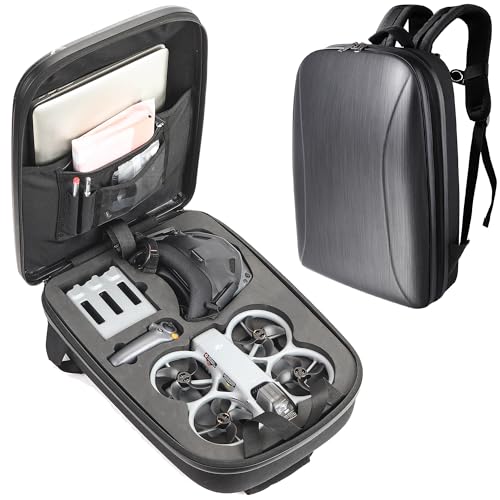 Avata 360 Backpack, Waterproof Travel Case Hard Shell Shoulder Bag for DJI Avata 360, Fits for RC Motion 3, Goggles 3, Batteries, Charging Hub &Other Accessories