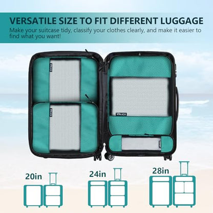 Compression Packing Cubes for Suitcases,5 Set Travel Essentials, Lightweight Luggage Organizer Bags, Travel Cubes for Carry on