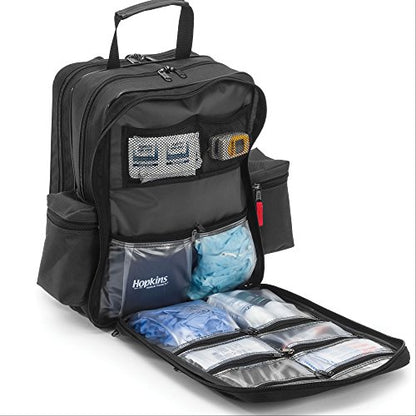 Hopkins Medical Products EZ-View 21st Century Plus Deluxe Home Care Backpack: Waterproof, Organized & Comfy - Perfect for On-the-Go Home Healthcare Pros, 11.5"x9"x16"