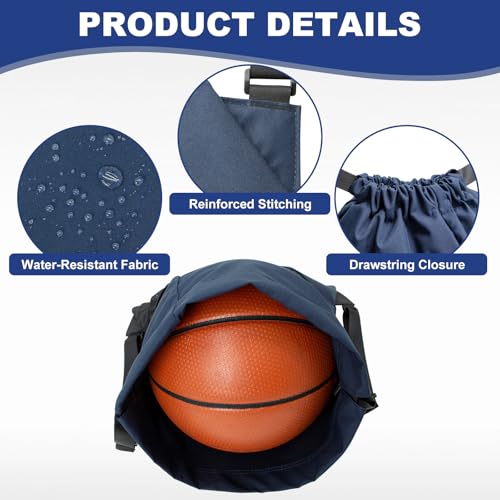 HOLYLUCK Men & Women Outdoor Sport Gym Sack Waterproof Drawstring Backpack Bag (Standard with width webbing, Navy Blue-1) - color: Navy Blue-1, style: Standard With Width Webbing