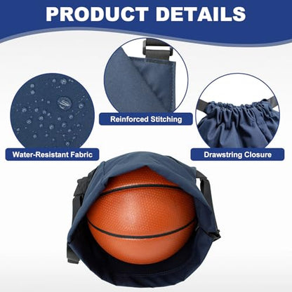 HOLYLUCK Men & Women Outdoor Sport Gym Sack Waterproof Drawstring Backpack Bag (Standard with width webbing, Navy Blue-1) - color: Navy Blue-1, style: Standard With Width Webbing