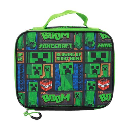 BIOWORLD Unisex Kid Minecraft Backpack Set (Little Kid/Big Kid) Green 1 Onesize - color: ['Green 1']