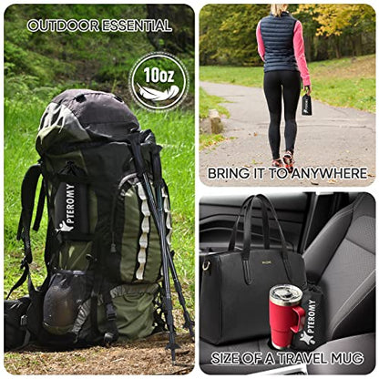 PTEROMY 3-in-1 Hooded Rain Poncho for Adult with Pocket, Waterproof Lightweight Unisex Raincoat for Hiking Camping Emergency - color: Black 1/4 Zipper