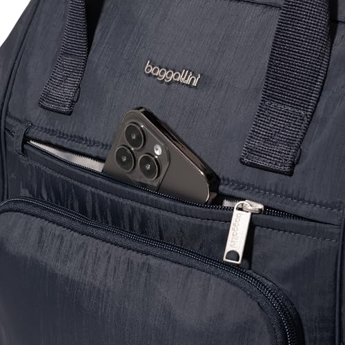 Baggallini Securtex Anti-Theft Windsor Backpack for Travel, Work & College, RFID & Locking Zipper, Up to 16" Laptop - color: French Navy
