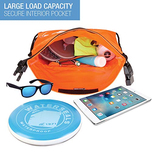 Lewis N. Clark WaterSeals Locking Backpack | Waterproof Bag | Anti-Theft Combination Lock | For Men & Women | Orange - color: Orange