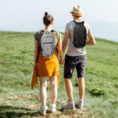 Small Hiking Backpack, 15L Nylon Ultralight Collapsible Backpack - color: Black