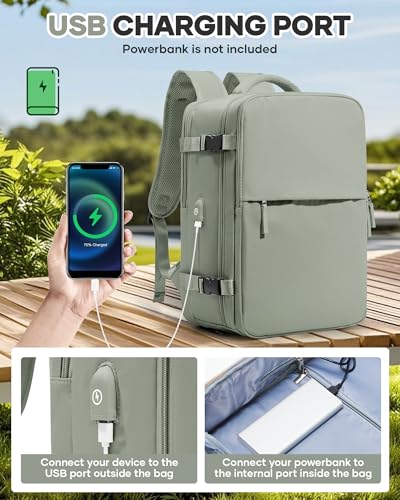 Vacuum Seal Travel Backpack with Air Pump Compression Waterproof Vacpack Carry On Backpack for Travel Daypack Women Men with Vacuum System Airlines Approved Vacpack Laptop Space Saver Bags GrassGreen - color: B15-grassgreen