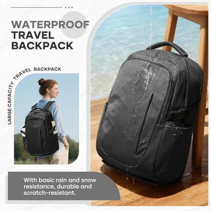 suwasp Large Travel Backpack for Women Men Mochila Airline Approved Carry On Personal Item Backpack Bag Frontier Airlines Personal Item Travel Bag Flight Approved Luggage Backpack - Black - color: Black, size: Large