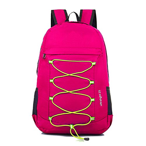 Outdoor Water Resistant Hiking Backpack - color: Fuchsia