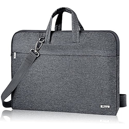 Voova Laptop Bag 13 14 Inch, Waterproof Computer Sleeve Carrying Case with Shoulder Straps & Handle Compatible with Macbook Air 13 M2/M3/M4, MacBook Pro 13/14, HP Dell Lenovo Chromebook 14, Grey - color: Grey, size: 13-14 Inch(35 x 24 x 2.5 cm)