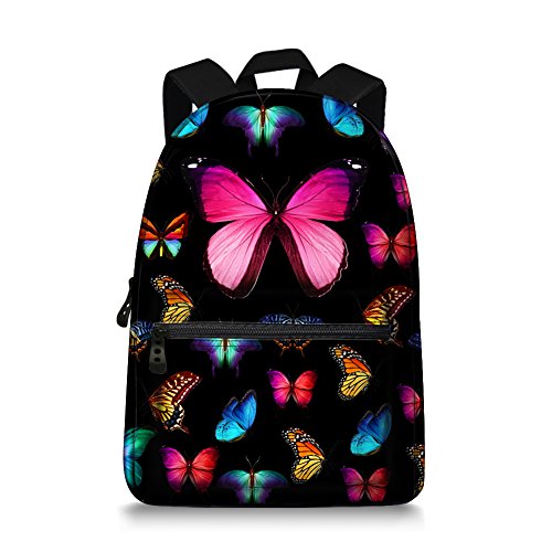 Butterfly School Bag Rucksack Backpack 15.5Inch - color: Butterfly 3