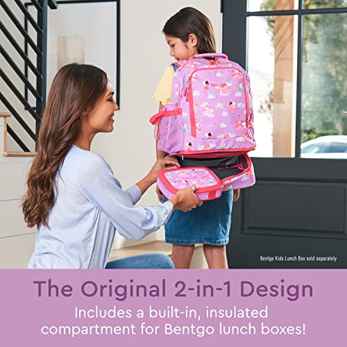 Bentgo Kids 2-in-1 Backpack & Insulated Lunch Bag - Durable 16” Backpack & Lunch Container in Unique Prints for School & Travel - Water Resistant, Padded & Large Compartments (Fairies) - color: Fairies