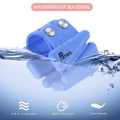 PATIKIL Adjustable Wrist Weights Set of 2, 2Lbs Total (1lb Each) Silicone Ankle Walking Weights for Women Men Bracelets for Training Yoga Jogging Aerobics - color: Blue