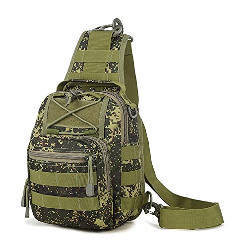 Outdoor Sports Hiking Sling Bag Shoulder Pack Camouflage Tactical Molle Combat Chest Bag - color: Russia Camo