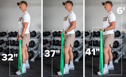 Serious Steel Fitness 37" Resistance Training Bands (Portable Exercise Band System Training Bands- Great for Individuals Looking for Tension Throughout The Exercise) - color: #6 Yellow (80-200 lbs.)