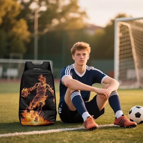 Basketball Backpack With Separate Ball Compartment And Shoes Fit Basketball Volleyball Football - color: Flame Basketball