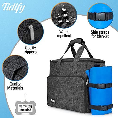 Customized Dog Travel Bag - You Name It and We Make It, Your Own Personalized Pet Travel Bag, Make It Special for You and Your Pet. (Dark Grey) - color: Personalized Charcoal