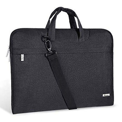 Voova Laptop Bag 15.6 Inch, Waterproof Computer Sleeve Carrying Case with Shoulder Straps & Handle Compatible with Macbook Air 15 M2/M3/M4, MacBook Pro 15/16, 15-16 Inch Hp Dell Lenovo Asus, Black - color: Black, size: 14-15.6In & 2019 New Macbook Pro 16