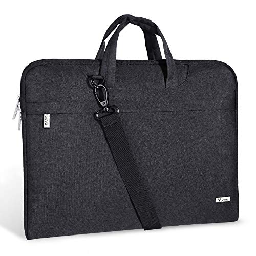 Voova Laptop Bag 15.6 Inch, Waterproof Computer Sleeve Carrying Case with Shoulder Straps & Handle Compatible with Macbook Air 15 M2/M3/M4, MacBook Pro 15/16, 15-16 Inch Hp Dell Lenovo Asus, Black - color: Black, size: 14-15.6In & 2019 New Macbook Pro 16