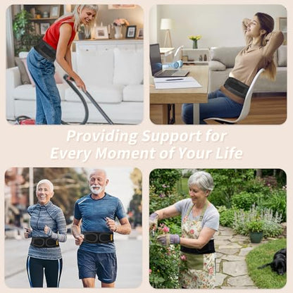 Slim & Narrow Back Brace for Lower Back Pain Women and Men, Lightweight & Thin Back Support Belt for Sciatica, Herniated Disc Relief, Breathable Lumbar Support Belt with Dual Adjustable Compression-XS - size: XS (Waist: 26"- 31.5 “)