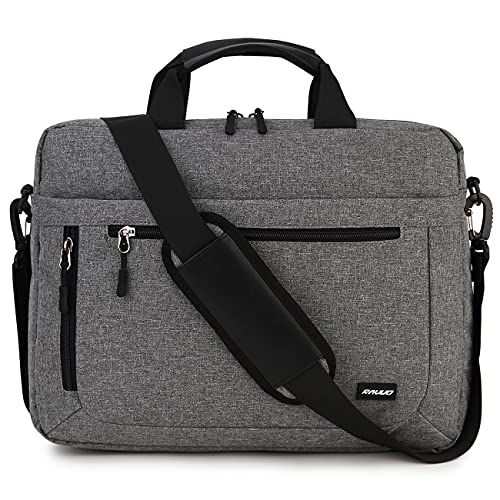 RAVUO Laptop Bag for Men, Water Resistant 15.6inch Laptop Messenger Shoulder Bag Business Satchel Briefcase with Adjustable Shoulder Strap Grey - color: 15.6inch-grey