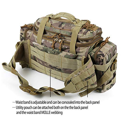 SHANGRI-LA Tactical Range Bag Outdoor Sling Backpack Hiking Fanny Waist Pack - color: Mc