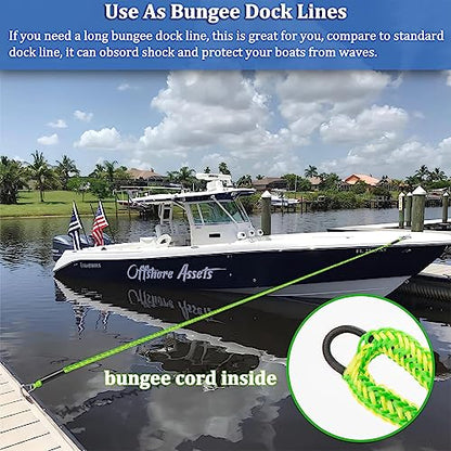 Boat Bungee Dock Lines, Boat Bungee Anchor Lines, Boat Bungee Anchor Rope, PWC Anchor Line, PWC Accessories, Jet Ski Accessories - size: 7-14 feet Anchor Rope, style: Pack Of 1
