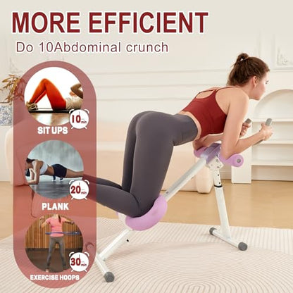 HOTWAVE AB Workout Machine,Abdominal Core Trainer at Home Gym,Abs Crunch Exercise Equipment,Ab Roller Wheel for Men and Women
