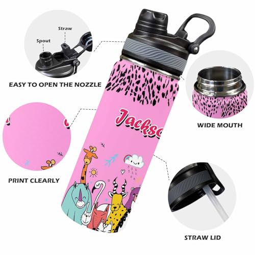 Custom Diaper Bag for Girls Personalized Diaper Bag Backpack &Insulated Water Bottle with Name Custom Monogram Baby Travel Bag Nursing Diaper Mommy Backpack with Adjustable Shoulder Straps Nappy Bag - color: Design 12